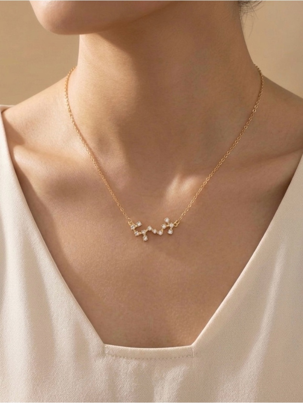3/$25🎉 Scorpio Constellation Rhinestone Pendant Necklace